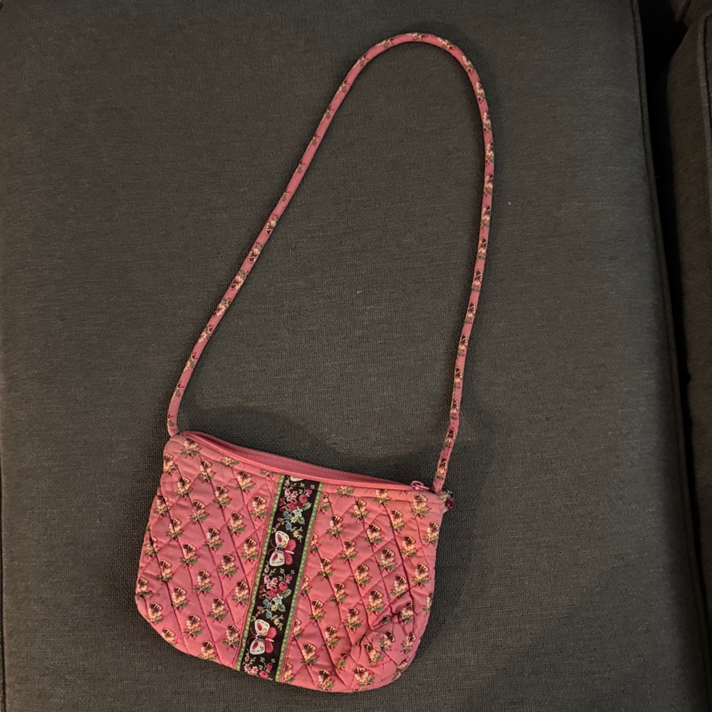 Vera Bradley Pink Floral Quilted Crossbody Bag